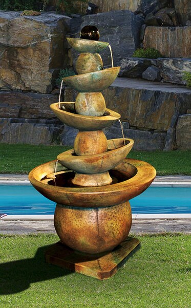 Contemporary Fountain Equilibria Modern Garden Art Unique Design